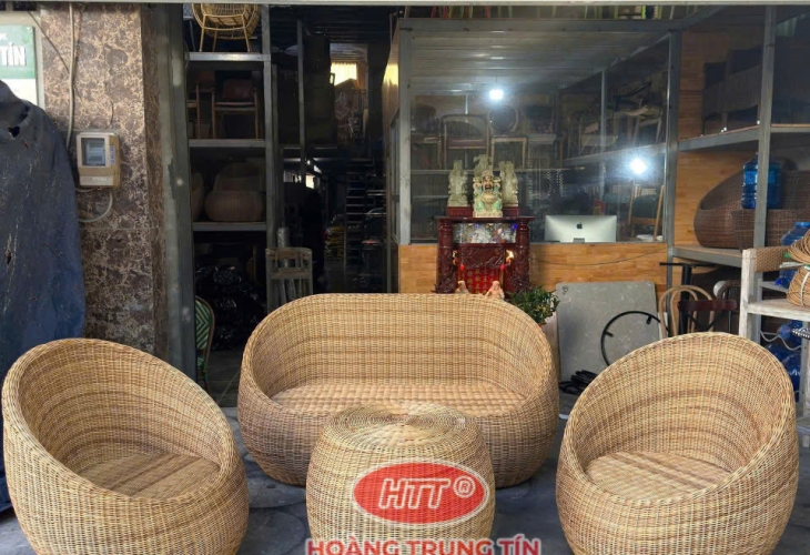 Bộ Sofa Nhựa Giả Mây Đẹp, Bền, Giá Xưởng – Hoàng Trung Tín