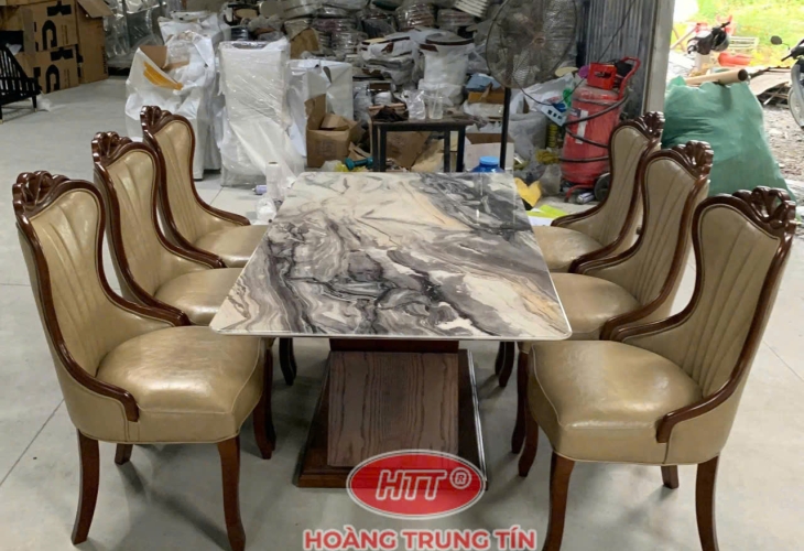 Bàn Ăn 6 Ghế Đẹp, Hiện Đại, Giá Xưởng Tại Hoàng Trung Tín